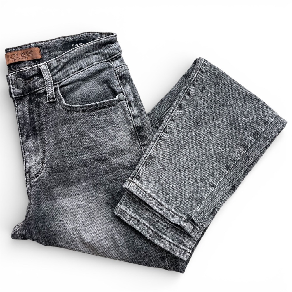 Judy Blue Women 3/26 Gray Faded Wash Denim Slim Fit Skinny Jeans JB88744 Classic